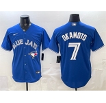 Men's Toronto Blue Jays #7 Kazuma Okamoto Royal 2026 Cool Base Stitched Baseball Jersey