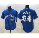 Men's Toronto Blue Jays #84 Dylan Cease Blue 2025 Cool Base Stitched Baseball Jersey