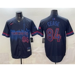 Men's Toronto Blue Jays #84 Dylan Cease Navy 2024 City Connect Limited Stitched Baseball Jersey