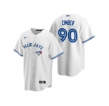 Mens Toronto Blue Jays #90 Adam Cimber Nike White Home Cool Base Jersey