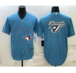 Men's Toronto Blue Jays Big Logo Light Blue Stitched MLB Cool Base Nike Jersey