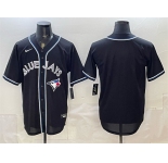 Men's Toronto Blue Jays Blank 2026 Fashion Replica Black Out Stitched Baseball Jersey