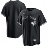 Men's Toronto Blue Jays Blank Black Lights Out Limited Stitched Baseball Jersey