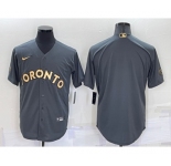 Men's Toronto Blue Jays Blank Grey 2022 All Star Stitched Cool Base Nike Jersey