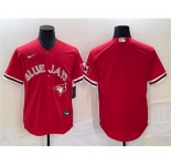 Men's Toronto Blue Jays Blank Red Cool Base Stitched Jersey