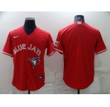 Men's Toronto Blue Jays Blank Red Stitched MLB Cool Base Nike Jersey