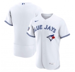 Men's Toronto Blue Jays Blank White 50 Seasons Patch Stitched Baseball Jersey