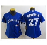 Women's Nike Toronto Blue Jays #27 Vladimir Guerrero Jr. Replica Blue Alternate Baseball Jersey