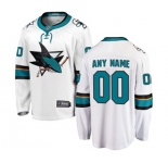 San Jose Sharks Customized Fanatics Branded White Away Breakaway NHL Jersey
