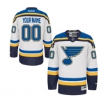 Reebok St. Louis Blues Customized Premier White Away NHL Jersey