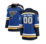 Women's St. Louis Blues Customized Fanatics Branded Royal Blue Home Breakaway NHL Jersey