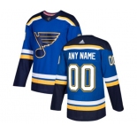 Youth Adidas St. Louis Blues Customized Authentic Royal Blue Home NHL Jersey