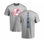 Baseball New York Yankees #12 Troy Tulowitzki Ash Backer T-Shirt