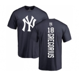 MLB Nike New York Yankees #18 Didi Gregorius Navy Blue Backer T-Shirt