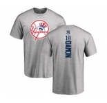 MLB Nike New York Yankees #18 Johnny Damon Ash Backer T-Shirt