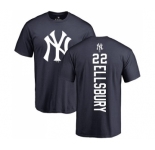 MLB Nike New York Yankees #22 Jacoby Ellsbury Navy Blue Backer T-Shirt
