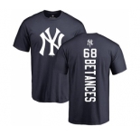 MLB Nike New York Yankees #68 Dellin Betances Navy Blue Backer T-Shirt