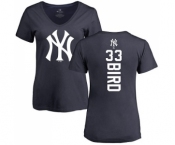MLB Women's Nike New York Yankees #33 Greg Bird Navy Blue Backer T-Shirt
