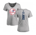 MLB Women's Nike New York Yankees #99 Aaron Judge Ash Backer T-Shirt
