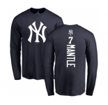 Women's New York Yankees #7 Mickey Mantle Replica Navy Blue Alternate Baseball Jersey