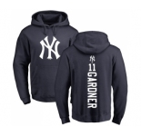 MLB Nike New York Yankees #11 Brett Gardner Navy Blue Backer Pullover Hoodie