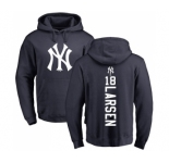 MLB Nike New York Yankees #18 Don Larsen Navy Blue Backer Pullover Hoodie