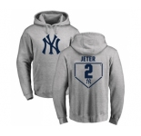 MLB Nike New York Yankees #2 Derek Jeter Gray RBI Pullover Hoodie