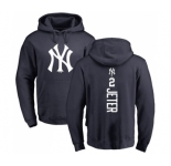 MLB Nike New York Yankees #2 Derek Jeter Navy Blue Backer Pullover Hoodie
