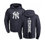 MLB Nike New York Yankees #28 Austin Romine Navy Blue Backer Pullover Hoodie