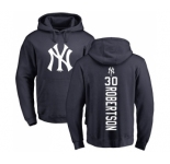MLB Nike New York Yankees #30 David Robertson Navy Blue Backer Pullover Hoodie