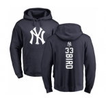 MLB Nike New York Yankees #33 Greg Bird Navy Blue Backer Pullover Hoodie