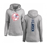 MLB Women's Nike New York Yankees #18 Don Larsen Ash Backer Pullover Hoodie