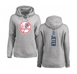 MLB Women's Nike New York Yankees #2 Derek Jeter Ash Backer Pullover Hoodie