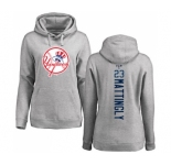 MLB Women's Nike New York Yankees #23 Don Mattingly Ash Backer Pullover Hoodie