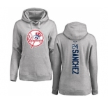 MLB Women's Nike New York Yankees #24 Gary Sanchez Ash Backer Pullover Hoodie