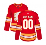 Women Calgary Flames Customized Premier Red Alternate Hockey Jersey