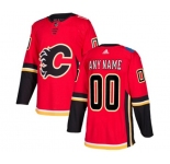 Youth Calgary Flames Customized Authentic Red Home Hockey Jersey