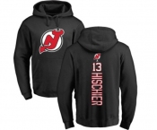 Hockey New Jersey Devils #13 Nico Hischier Black Backer Pullover Hoodie