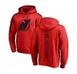 Hockey New Jersey Devils #15 Jamie Langenbrunner Red One Color Backer Pullover Hoodie
