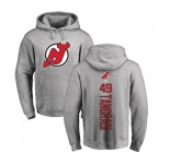 Hockey New Jersey Devils #49 Eric Tangradi Ash Backer Pullover Hoodie
