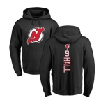 Hockey New Jersey Devils #9 Taylor Hall Black Backer Pullover Hoodie