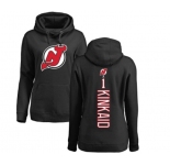 Hockey Women New Jersey Devils #1 Keith Kinkaid Black Backer Pullover Hoodie