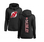 Hockey Women New Jersey Devils #12 Ben Lovejoy Black Backer Pullover Hoodie
