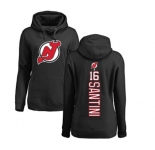 Hockey Women New Jersey Devils #16 Steve Santini Black Backer Pullover Hoodie