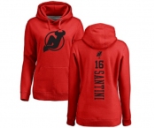 Hockey Women New Jersey Devils #16 Steve Santini Red One Color Backer Pullover Hoodie
