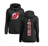 Hockey Women New Jersey Devils #45 Sami Vatanen Black Backer Pullover Hoodie