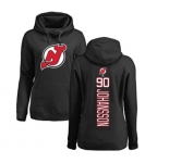 Hockey Women New Jersey Devils #90 Marcus Johansson Black Backer Pullover Hoodie