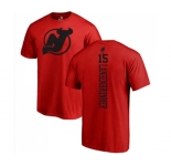 Hockey New Jersey Devils #15 Jamie Langenbrunner Red One Color Backer T-Shirt