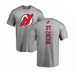 Hockey New Jersey Devils #37 Pavel Zacha Ash Backer T-Shirt