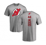Hockey New Jersey Devils #44 Miles Wood Ash Backer T-Shirt